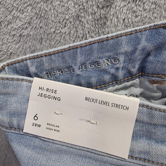 American Eagle Jeans Womens 6 28W Light Wash Hi-Rise Jegging Next Level Stretch - Picture 5 of 11